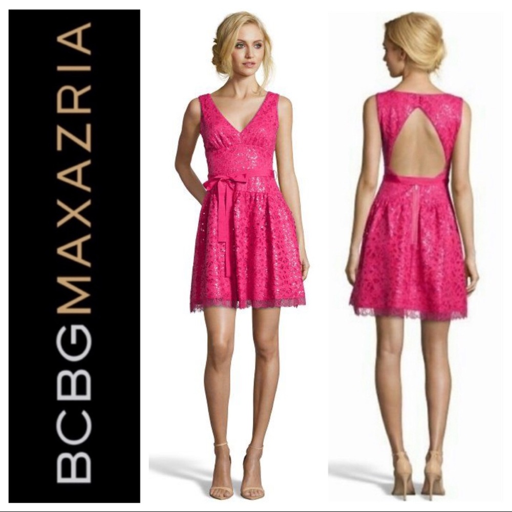 BCBGMaxAzria “Katarina” Sequined Cocktail Dress